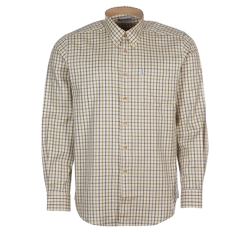 Barbour SP Tattersall Shirt Navy/Olive Check